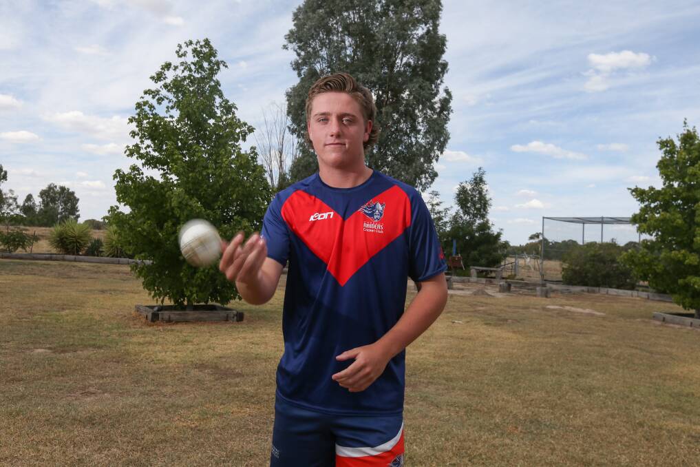 FIRST BAG OF WICKETS: Wodonga Raiders' opening bowler Will Noonan ticked off a milestone by snaring five wickets for the first time. Picture: TARA TREWHELLA