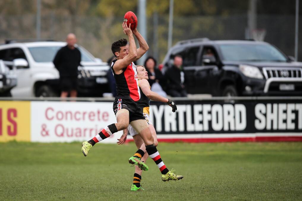 Myrtleford's Matt Dussin is one of the league's top players and he'll look to spearhead the club back into finals.