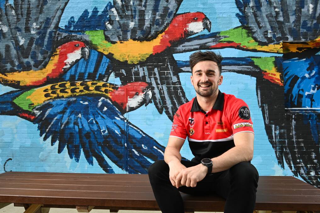 BRIGHT FORM: Myrtleford's Brody Ricardi has caught the eye this year, just like the picture from his school, where he teaches. Picture: MARK JESSER
