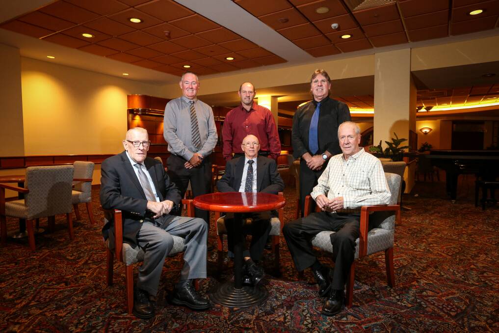 INDUCTEES: CAW's Hall of Fame welcomed Bruce Cooper (front, left), Graeme Hicks, Ross Brand, Stuart Lancaster, Steve Wood, Wayne McLennan.