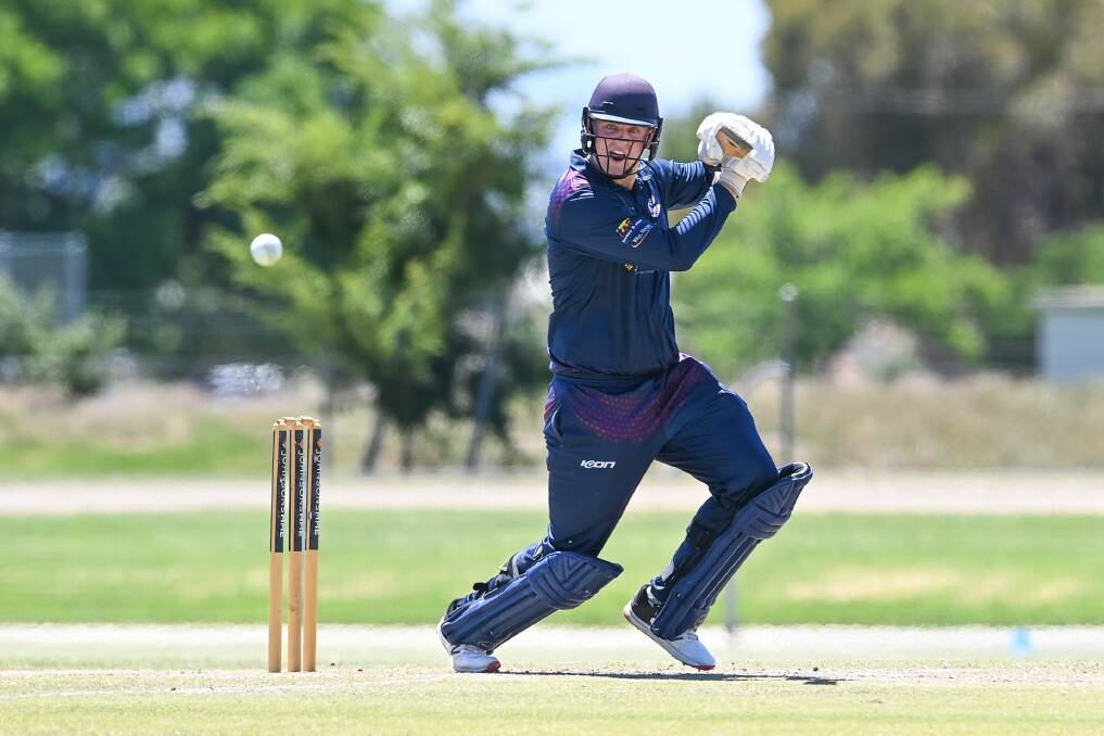CLASS: East Albury's Coby Fitzsimmons' 101 against Tallangatta has pushed him into third on the association's run-scoring with 333 at 41.6. Picture: MARK JESSER
