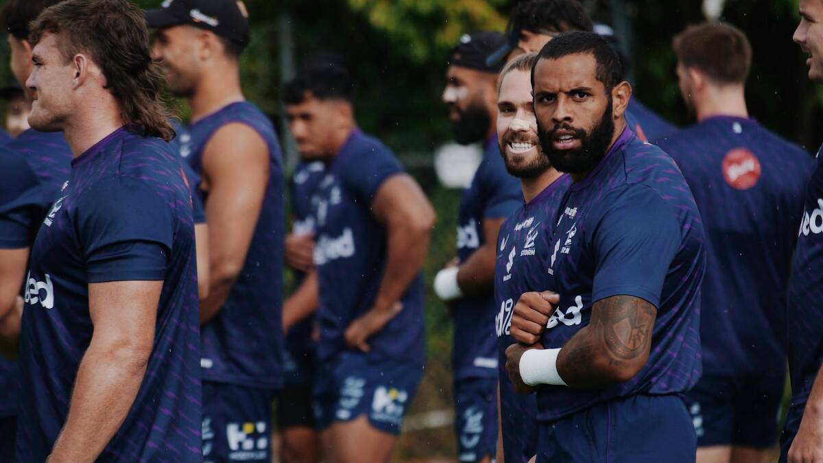 FLYING FOX: Melbourne Storm's Josh 'Fox' Addo-Carr (right) is the game's
best and quickest winger and more will be able to watch his
blistering pace. Picture: MELBOURNE STORM