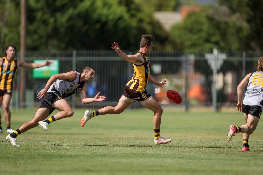 Former Carlton player Lochie O'Brien impressed against Albury in a practice match on March 9. Picture by James Wiltshire