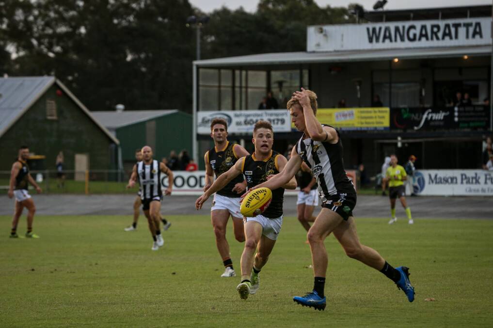 Wangaratta's Joe Richards has been outstanding this season, starting with 27 disposals in the club's first game against Albury, while he leads the league with score involvements (70) from team-mate Callum Moore (67).