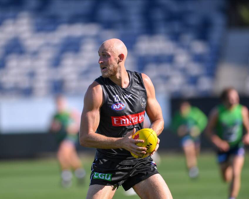 EXPERIENCED CAMPAIGNER: Ben Reid is entering his 14th AFL season with Collingwood and is set to line up against reigning premier Richmond in Wangaratta on Sunday. Picture: COLLINGWOOD MEDIA