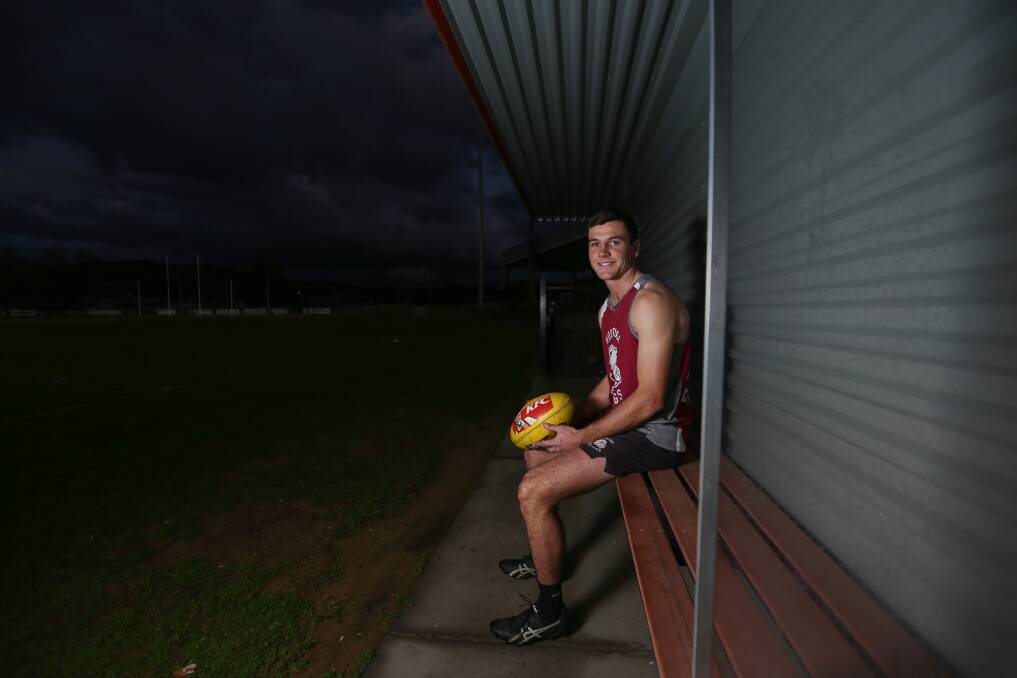 LEADING FROM THE FRONT: Wodonga's Ollie Greenhill has taken his play to another level, while captaining the club. Picture: TARA TREWHELLA