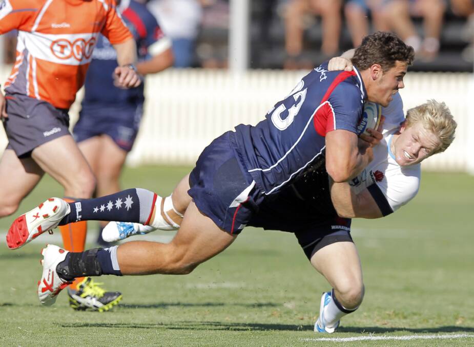 Melbourne Rebels (front) will return to the Border for the first time in six years at the elite level when they play the Brumbies in Albury next January.