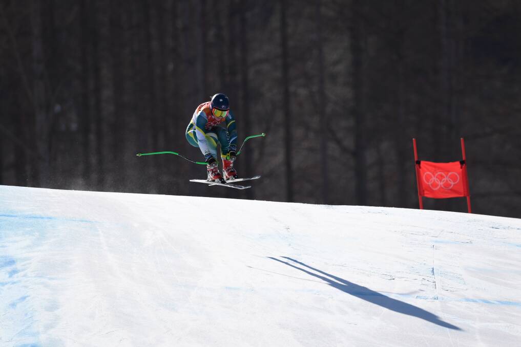 Greta Small will contest three disciplines at Beijing, including the downhill, where's she looking to push past Australia's best ever finish, for male or female, of 19th. Picture: STEVE CUFF (OWIA)