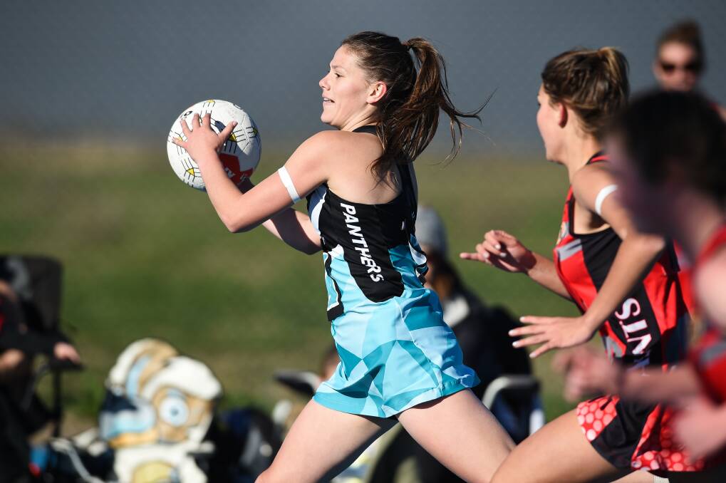FINE FORM: Lavington's Ainslee O'Connell was her team's best player in the thumping win against Myrtleford to retain top spot.