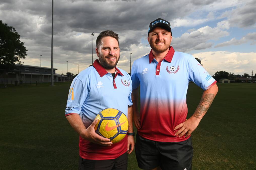 Aaron Williams (left) and Tyler Curran will lead Twin City Wanderers back to first grade after failing to field a top team this year. Picture by Mark Jesser