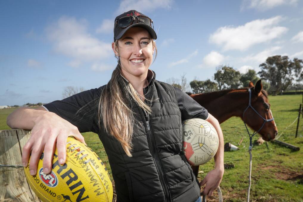 HAT-TRICK: Yarrawonga's Mal Nankervis combines - and stars - in football, netball and equestrian events. Picture: JAMES WILTSHIRE