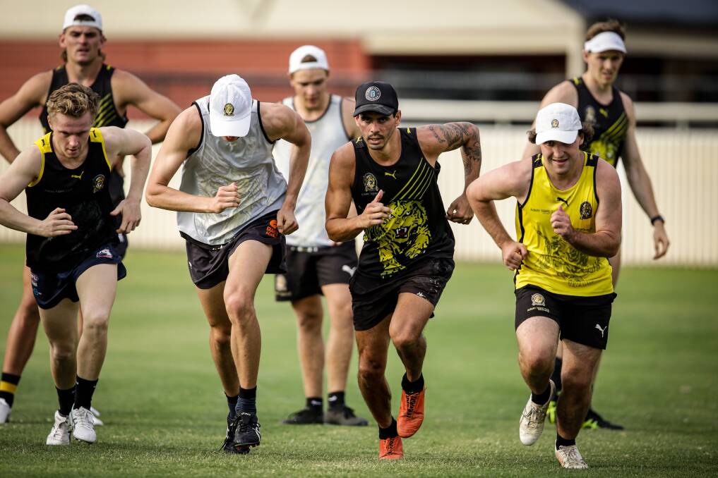 EXCITEMENT MACHINE: Albury's Jeff Garlett made a name at the elite level for his speed as he strives for more at training. Picture: JAMES WILTSHIRE