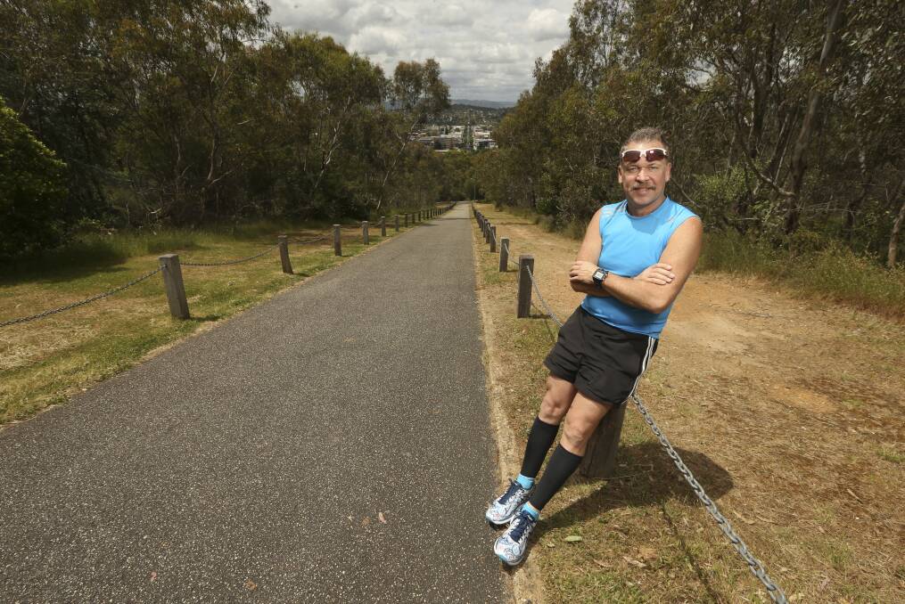 THE LONG ROAD: Mark Hore takes time out ahead of the New York Marathon on Sunday. Picture: ELENOR TEDENBORG