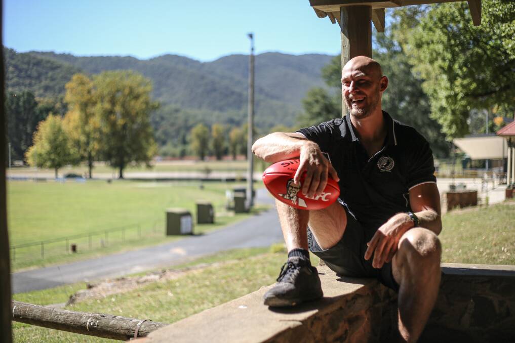 HAPPY DAYS: Collingwood premiership player Ben Reid is loving life away from the pressure of the AFL. Picture: JAMES WILTSHIRE