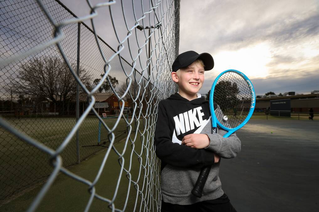 YOUNG GUN: Alexander Fraser has made the move from Echuca to the Margaret Court Tennis Academy in Albury-Wodonga. Picture: JAMES WILTSHIRE