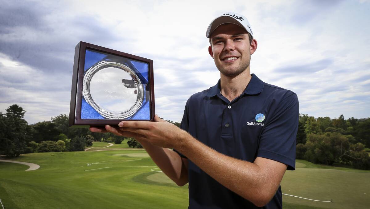 DUAL CHAMPION: Zach Murray retained his Commercial Golf Resort Albury Inland Tournament title with a one-shot win.