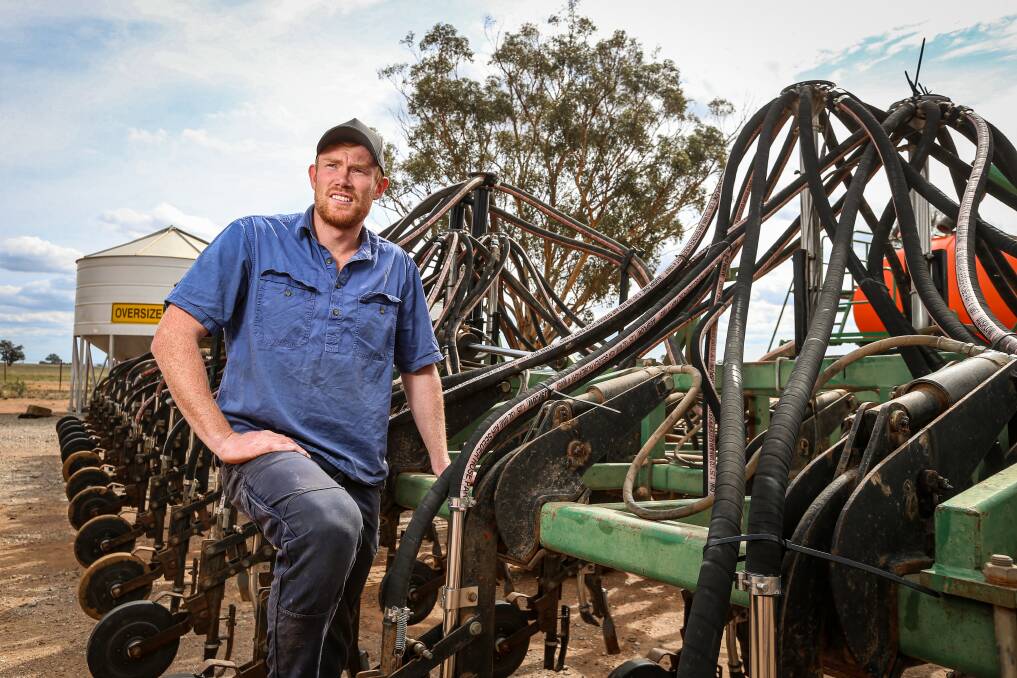 Brandon Symes' family has 7000 acres at Barellan, near Griffith, so he will be sowing crops over the next month.