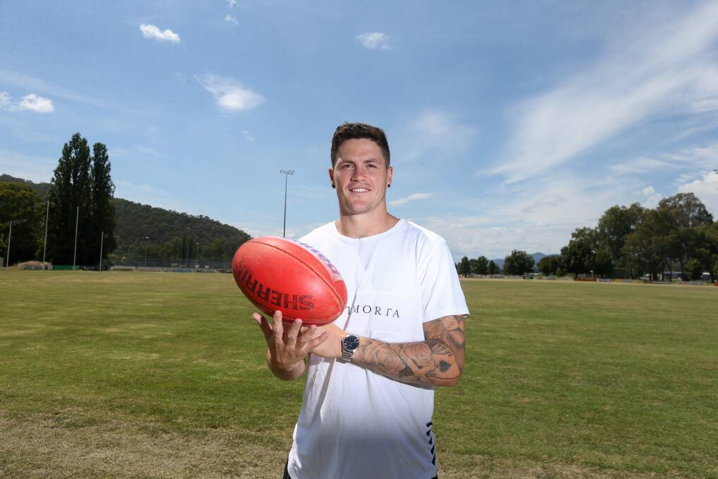 C'MON THE SAINTS: Myrtleford product Jack Crisp is planning on watcing his former club play finals, if circumstances permit it. Picture: TARA TREWHELLA