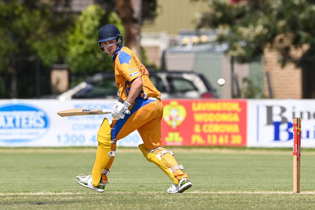 New City's Corey McAlpin posted his highest score of the year, making 36 against Albury. Picture: MARK JESSER