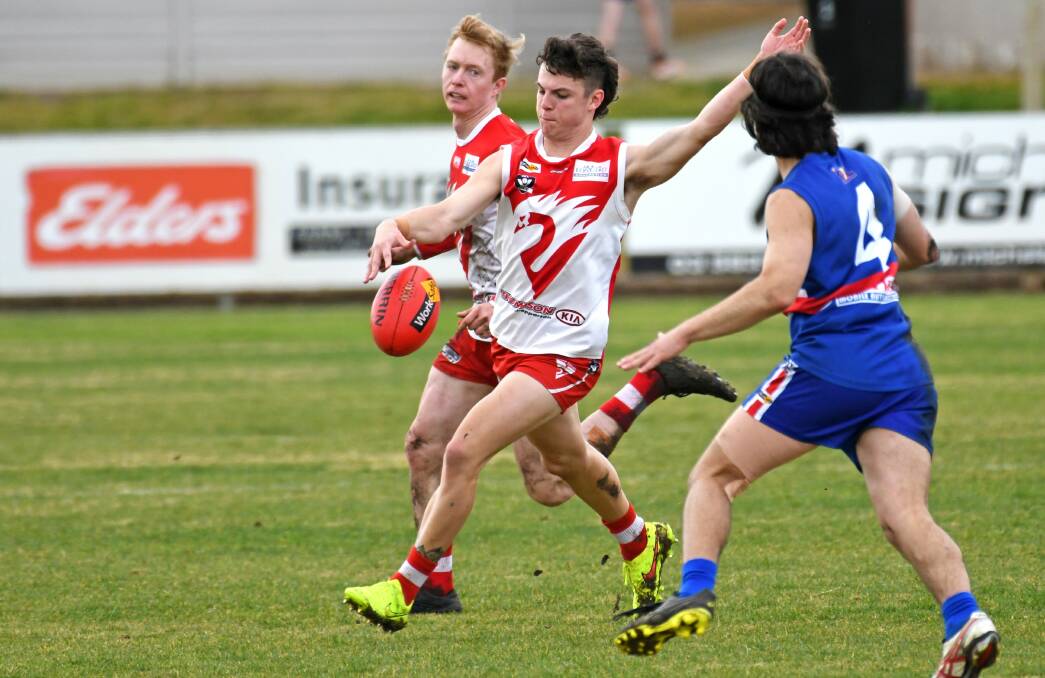 Bowen Calogero played 11 games for the Shepparton Swans this year, until injury derailed his time. Picture by Shepparton News