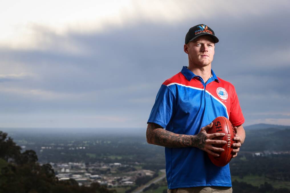 Hamish Clark ahead of the 2019 Upper Murray grand final. Clark led Bullioh to the flag and is hoping to win another back at junior club Howlong.