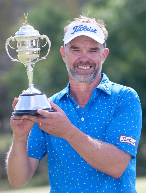 DEBUT WIN: Michael Long has only just turned 50, so it was his first time on the Legends Tour and he beat one of Australia golf's finest winners.