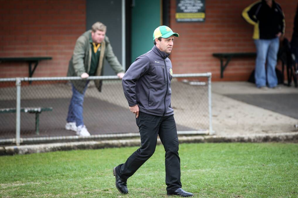 GOODBYE 'GILLY': North co-coach Clint Gilson told the players
this will be his last season. Picture: JAMES WILTSHIRE