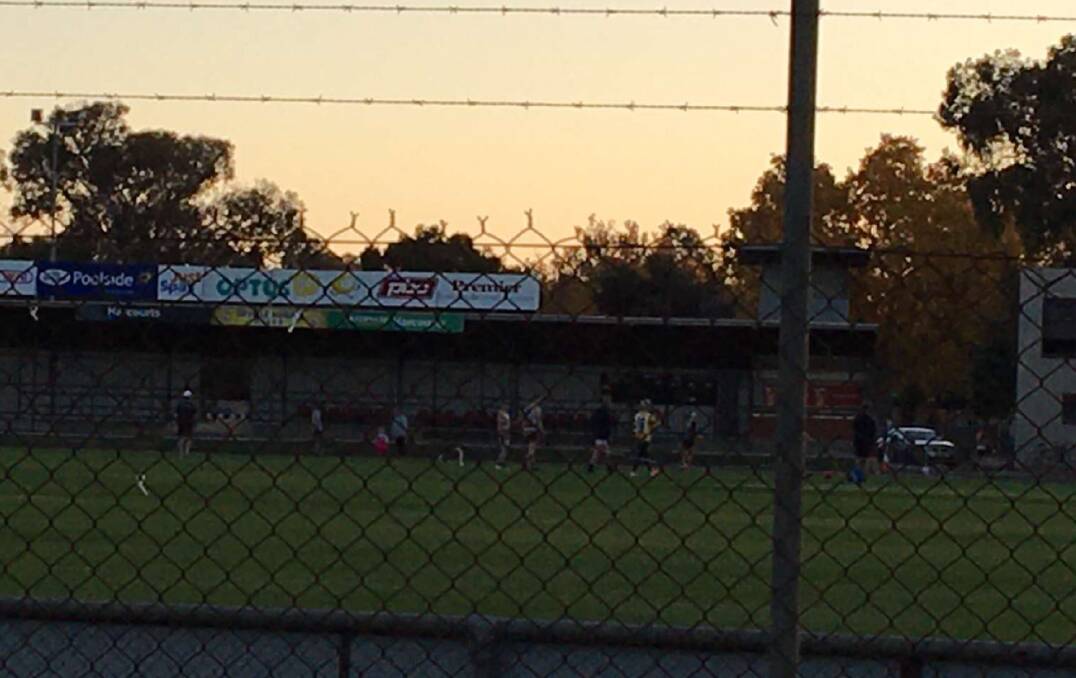 The photo that added another story to the strong rivalry between Wangaratta Rovers and Wangaratta.