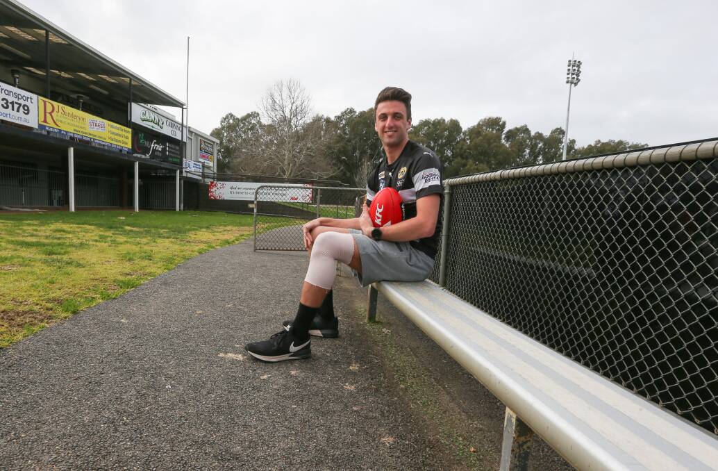 SIDELINED: Richmond VFL player Brad Melville moved back to Wangaratta after injuring his knee on July 11. Picture: TARA TREWHELLA
