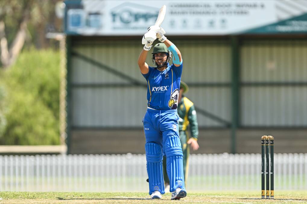 Belvoir's Hayatullah Niazi shared a half-century stand with man of the moment Nic Whitelaw in the team's win over North Albury. Picture by Mark Jesser