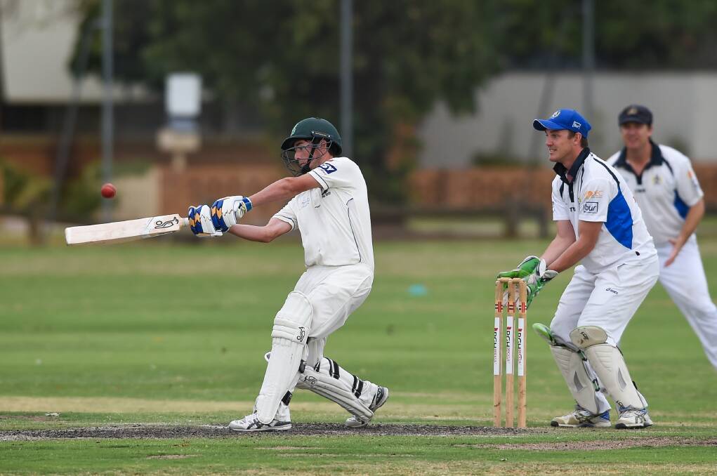 Aaron Gillespie - seen here in action against Albury while playing for Belvoir two seasons ago - helped Albury to a thrilling win over North Albury.