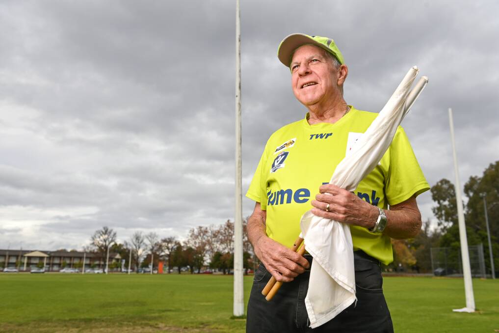 WELL PLAYED: Tony Lade will umpire his 1100th game in a career spanning back to the 1970s. Picture: MARK JESSER