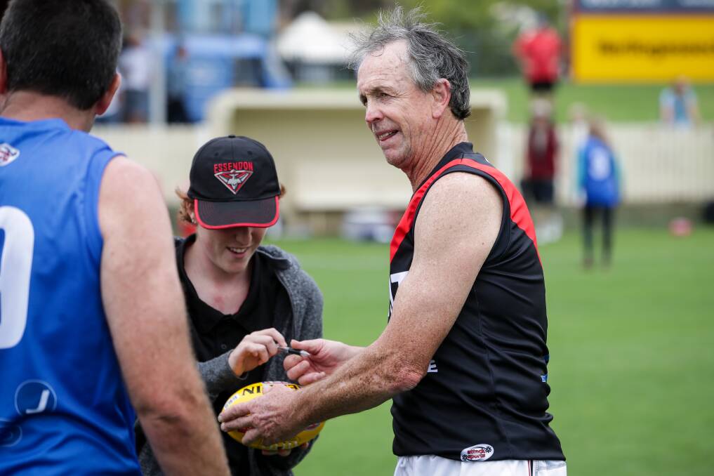 Two-time Essendon premiership captain Terry Daniher captained his family's team against an All-Stars outfit in March, 2019, to raise funds for MND research.