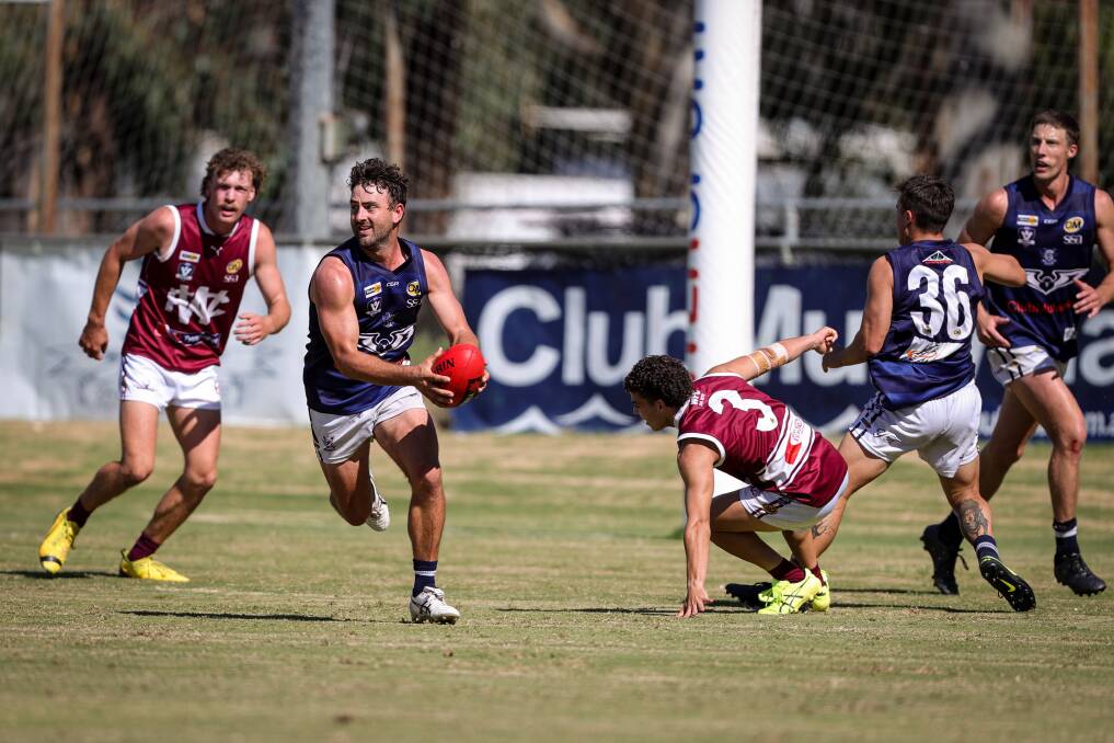 CLASS: After signing with Yarrawonga in November, 2019, Willie Wheeler was finally able to play his first full match for the club in Saturday's final practice game against Wodonga. Picture: JAMES WILTSHIRE