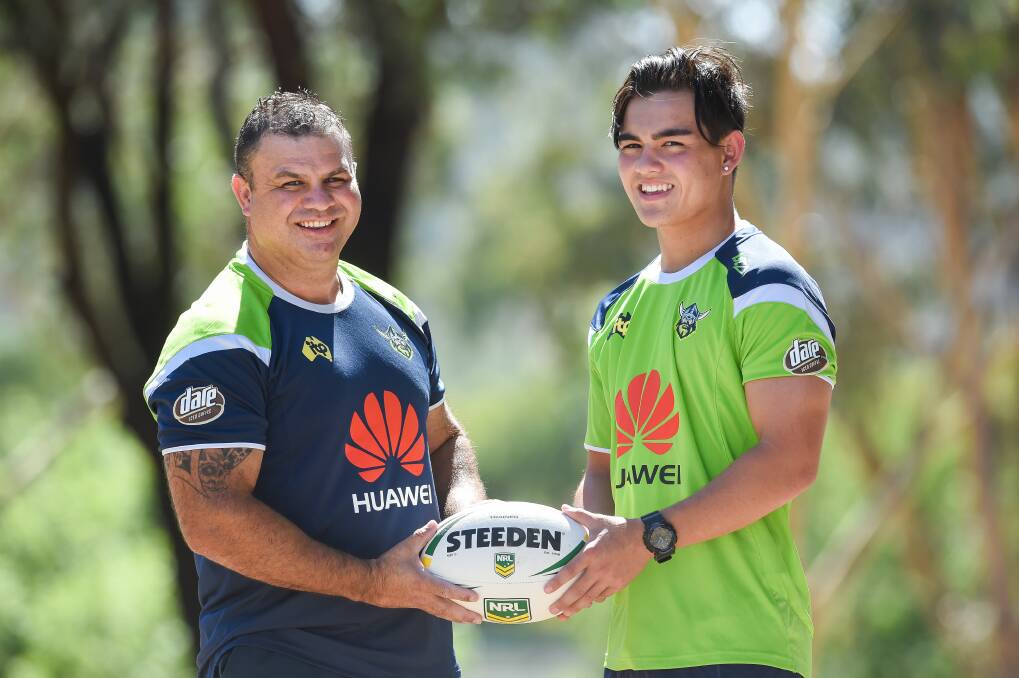 HOOKING DEBUT: Canberra Raiders' satellite coach Trevour Slater has helped Aidan Connell as he chases his NRL dream. Picture: MARK JESSER