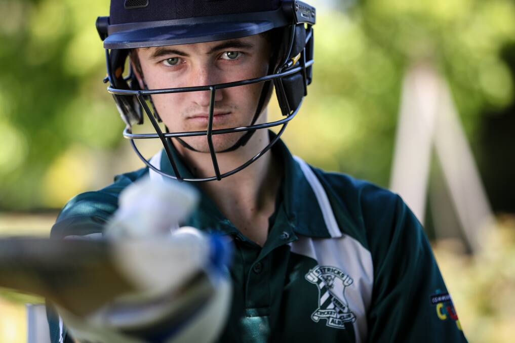 THE ZONE: St Patrick's Nick Brown has transformed from a bowler-cum-batsman to a top order specialist while overseas. Picture: JAMES WILTSHIRE
