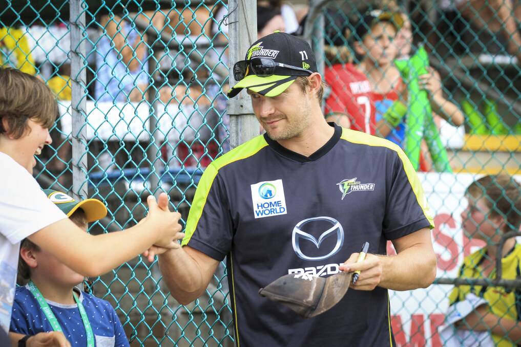 Sydney Thunder captain Shane Watson was a big hit with the fans at the inaugural Border Bash.