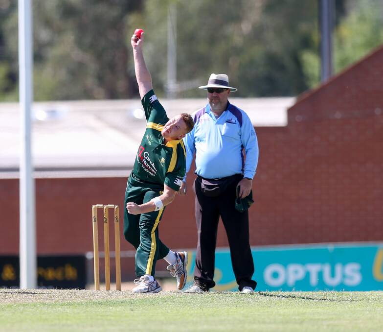 North Albury's Ryan Addison didn't claim a wicket from his four overs, but played a critical role with the bat, scoring 30 not out.