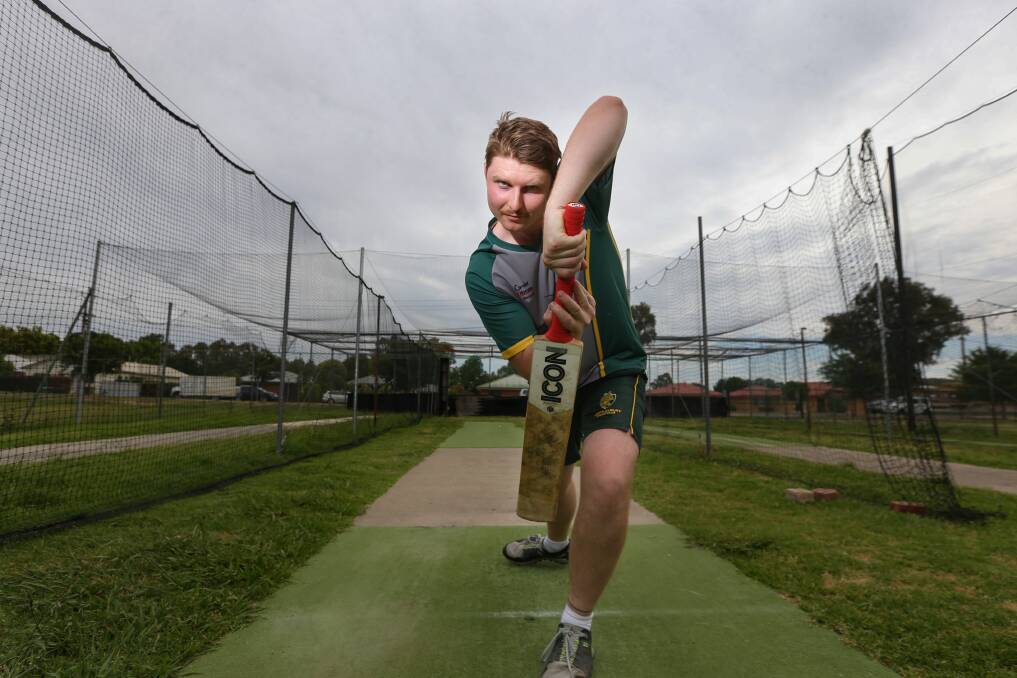 STRAIGHT BAT: North Albury's Cal Langlands maintains he has to realise his potential, rather than believe he can do it. Picture: TARA TREWHELLA