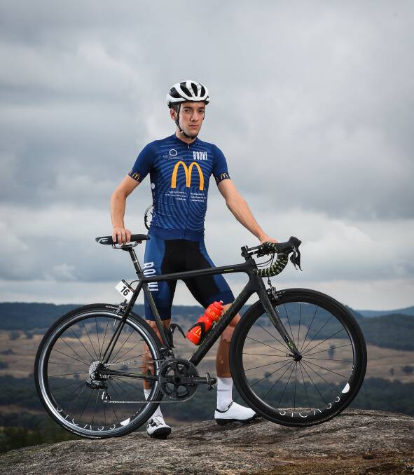 AIMING HIGH: Beechworth cyclist Matt Clark is hoping to land a professional career. He's been trying for many years, and has had a contract taken away at the 11th hour. Picture: MARK JESSER