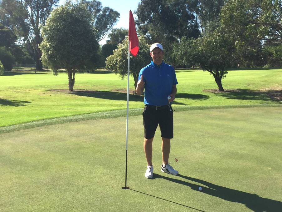 Nick Drane landed a hole-in-one at the 7th in Albury's pro-am on Wednesday.