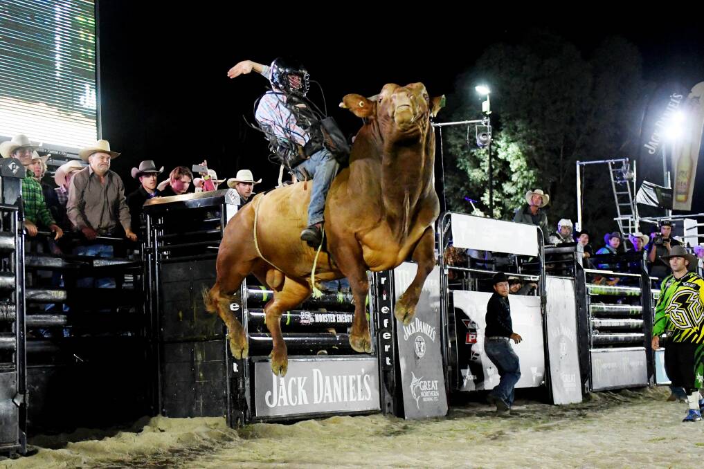 This is the type of action that spectators can expect at the Professional Bull Riders Australia event at Wodonga. Picture: PBRA