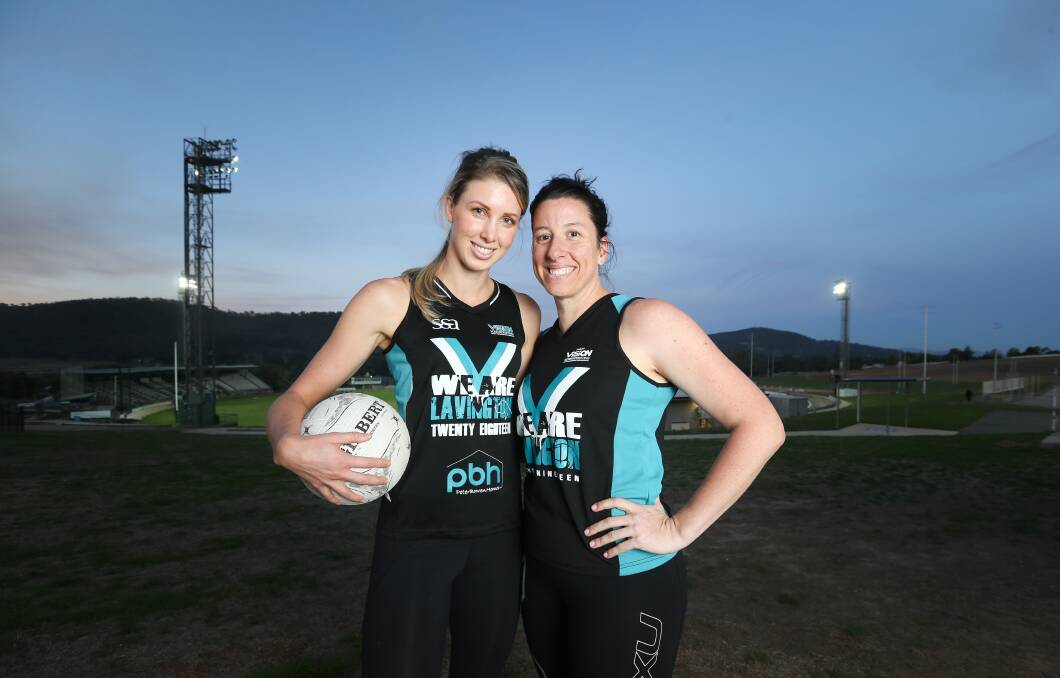 Sarah Meredith (left) and Sarah Senini racked up their 250th A grade game last weekend and both impressed against Wodonga Raiders on Good Friday.