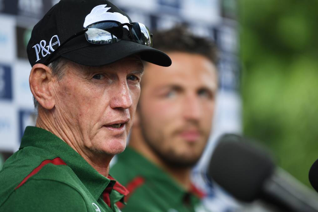 South Sydney coach Wayne Bennett will speak at two functions on the Border next week. The Rabbitohs will meet Riverina at the Albury Sportsground. 