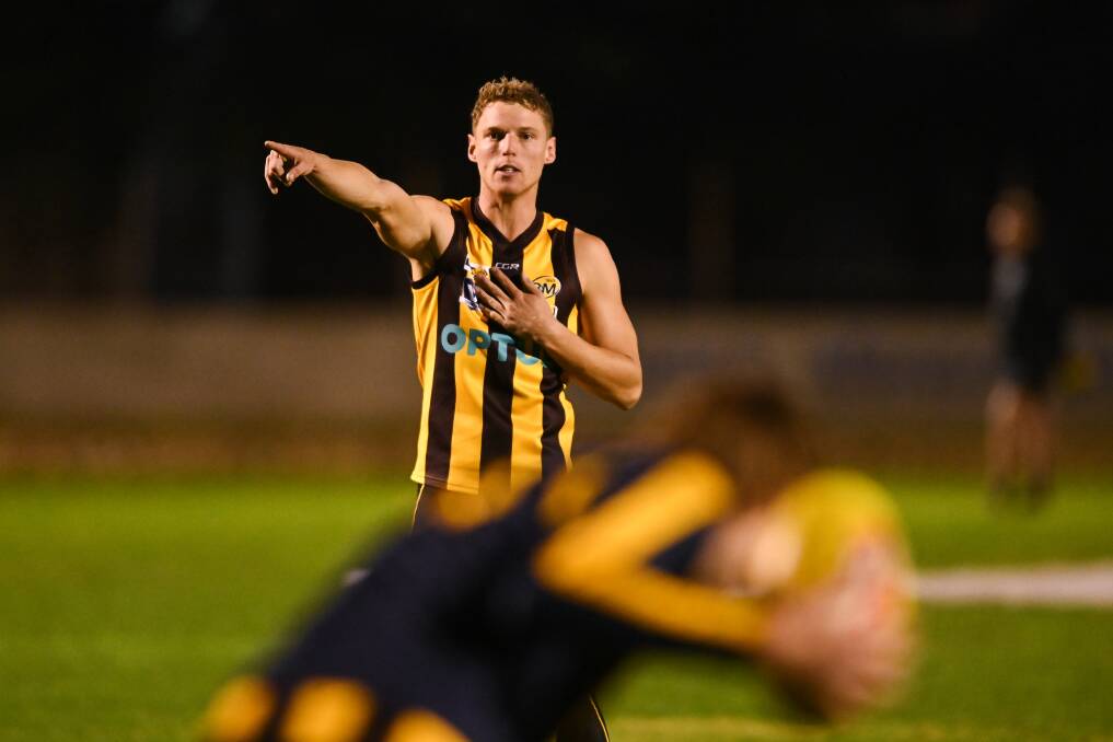 IN THE RIGHT DIRECTION: Wangaratta Rovers' Jake McQueen has been outstanding on debut and he also performed last month in the interleague win over Goulburn Valley. Picture: MARK JESSER