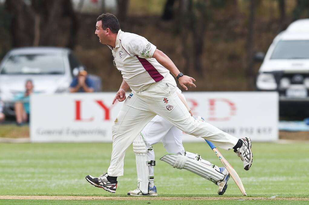 LETHAL LEIGH: Wodonga's Leigh Collins is one of four of the club's district bowlers to take eight wickets or more after just four rounds.