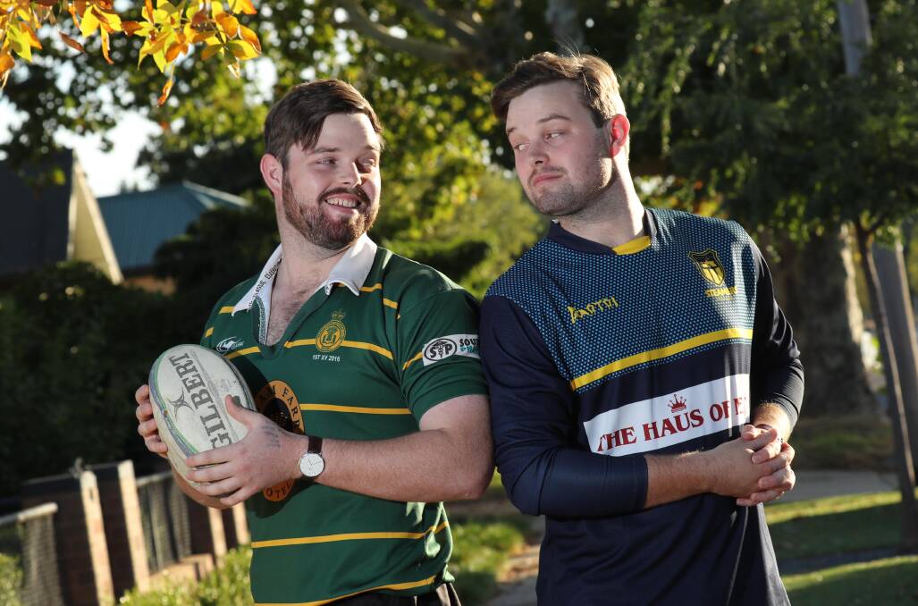 HI BRO: Wagga Ag's Jack McIntosh (left) will play against his twin Charlie for the first time when the Steamers host the visitors on Saturday.