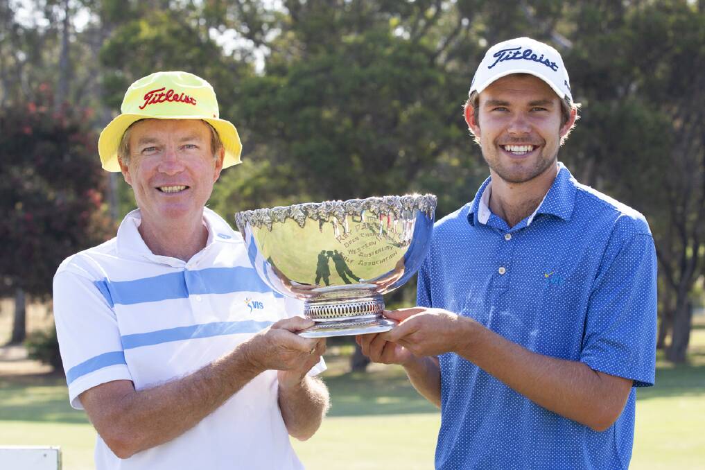 Zach Murray and his father Craig after last year's win in the WA Open.