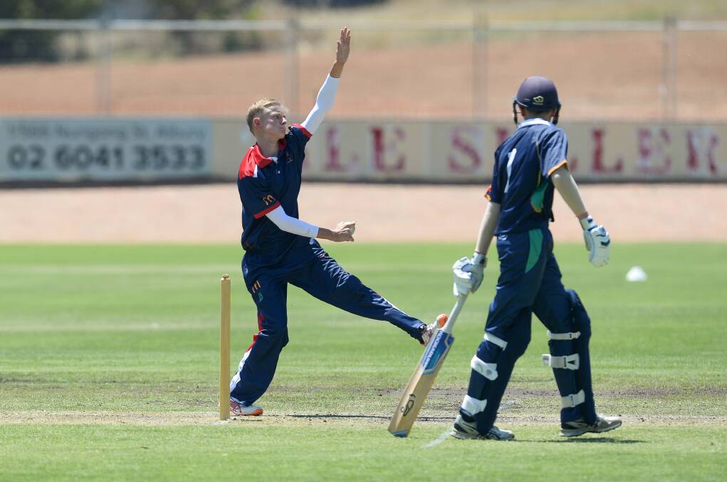 STRONG ACTION: Western's Joseph Cant shows his technique, but he was unable to break through the home team's attack, posting 0-25 from six overs.

