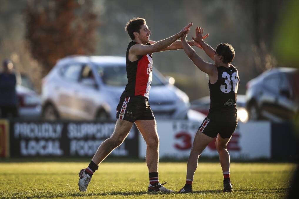 Riley O'Shea (left) will be back at Myrtleford next year.